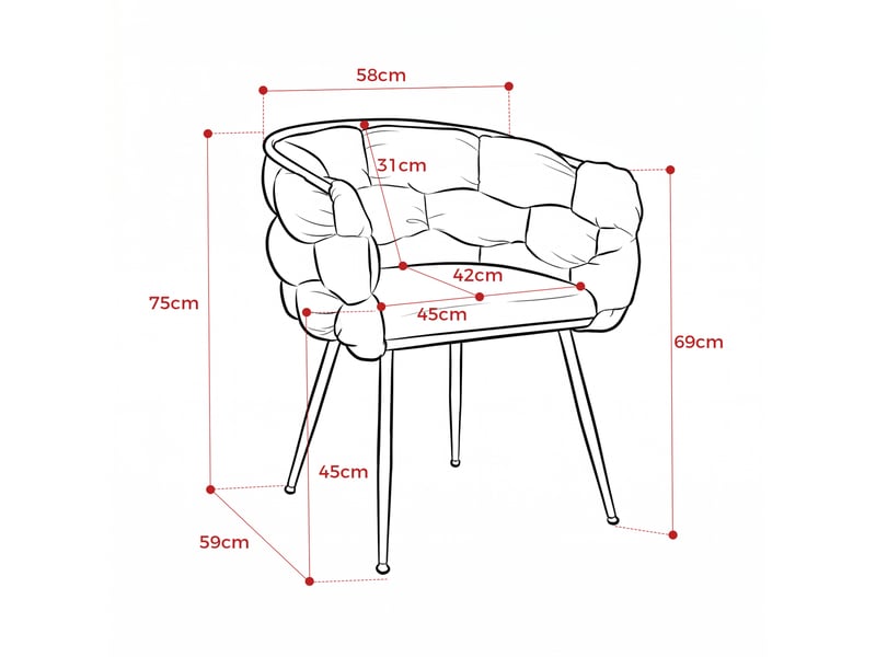  Lot de 2 fauteuils d'appoint modernes en velours bleu avec accoudoirs, structure métallique dorée  - Conforama C