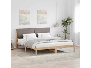 Lit 2 places 200x200 cm    coloris marron