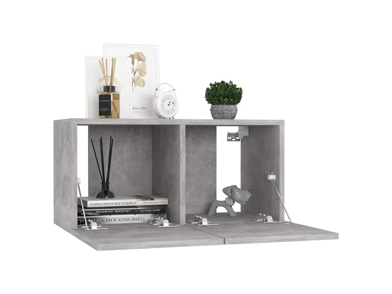  Ensemble de meubles tv 7 pcs gris béton bois d'ingénierie shl29065  - Conforama D