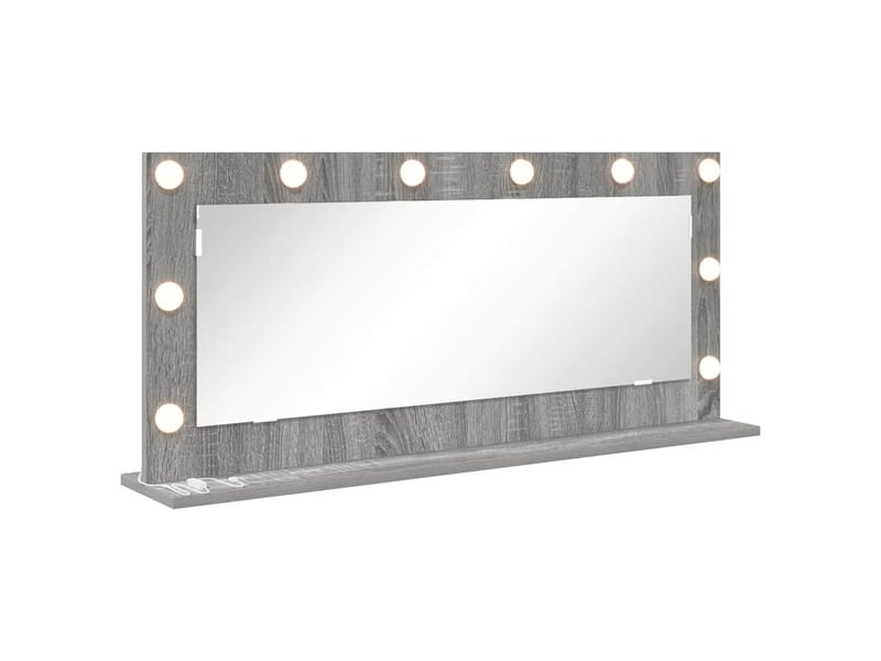 Miroir de vanité, miroir de coiffeuse gris sonoma 100 x 45 x 18 cm rectangulaire cf62780 - Conforama A