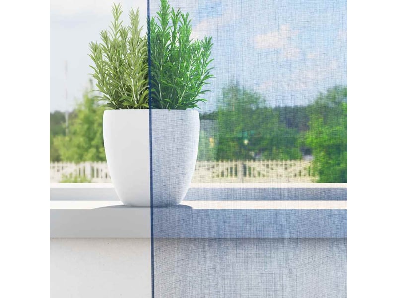  Lot de 2 rideaux en voile, voilages avec passe-tringles bleu royal cf44465  - Conforama C