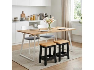 Tabouret de bar, chaise de bar ekai 2 pc noir 40x29x45,5 cm