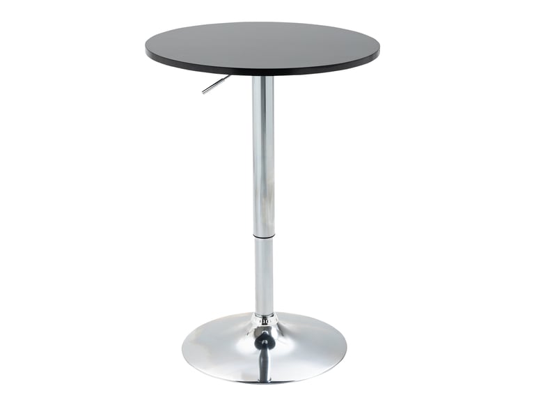  Table bar ronde relevable pivotante 61 cm – noir – hauteur réglable 70 à 90 cm, plateau rotatif  - Conforama A