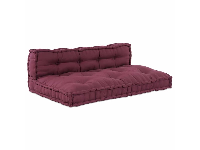  Coussin de canapé sur palette, coussin de chaise 2 pc tissu marron cf54205  - Conforama A