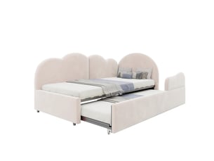 Lit banquette 90x200 cm    coloris beige