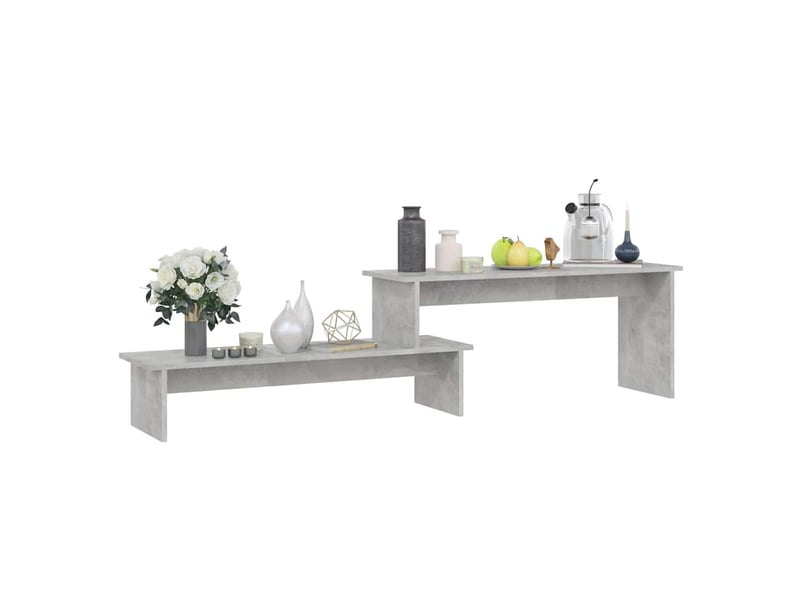  Meuble tv - banc tv - meuble de rangement gris béton 180x30x43 cm bois d'ingénierie  - Conforama C