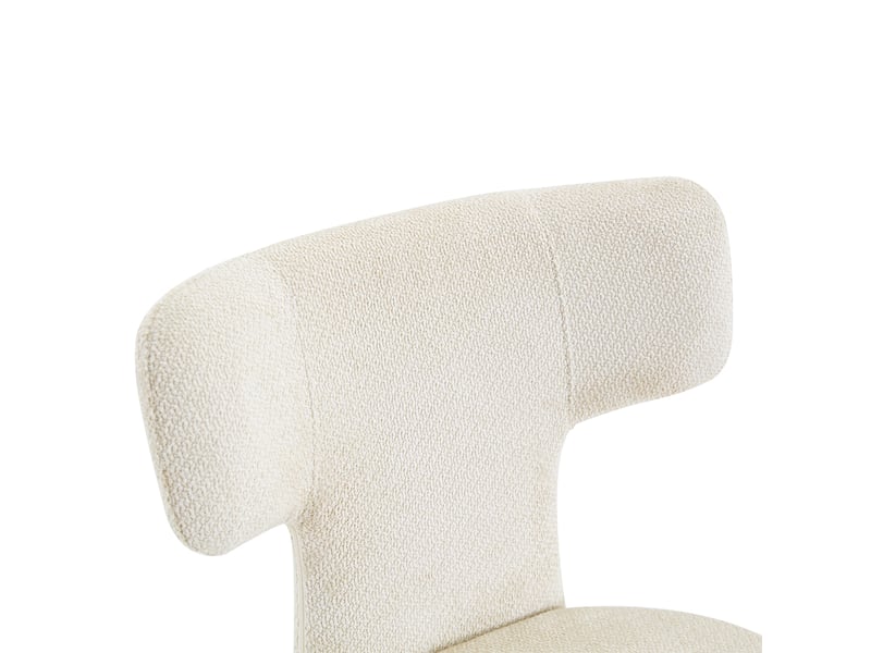  Lot de 2 chaises de salle à manger,45x47,5x80,7 cm,tissu,blanc  - Conforama E