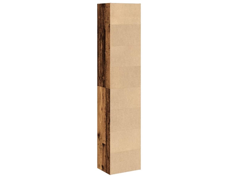  Bibliothèque, meuble de rangement salon vieux bois 40x30x189 cm bois d'ingénierie  - Conforama E