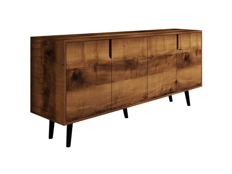  Buffet 4 portes en aggloméré latina modern noyer  - Conforama A
