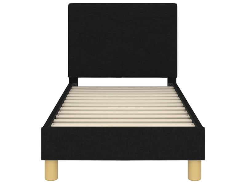  Lit simple- lit adulte -  cadre de lit pour tout-petit avec tête de lit noir 70 x 140 cm  - Conforama D