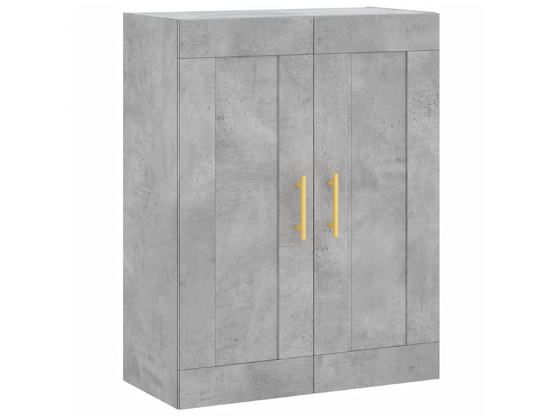  Buffet haut, buffet de rangement gris béton 69,5x34x180 cm bois d'ingénierie shl42823  - Conforama E