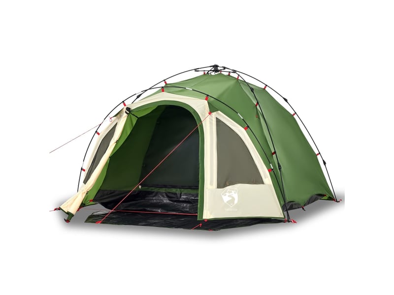  Tente de camping, tente à dôme 3 personnes vert libération rapide shl51304  - Conforama A