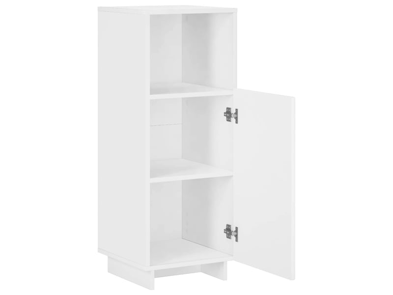 Armoire de salle de bain, meuble de rangement blanc brillant 36.5x38x95 cm - Conforama C