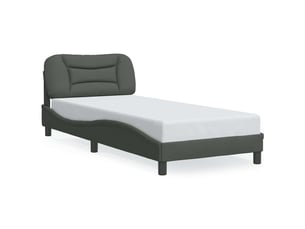 Lit simple 80x200 cm coloris gris