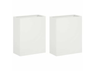 Jardinière - cache-pot de jardin 2 pcs blanc 40 x 20 x 40 cm