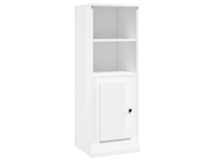 Buffet haut - bahut - meuble de rangement blanc brillant 36x35,5x103,5 cm bois d'ingénierie