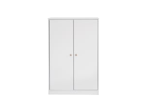 Armoire 80x50x120 cm à 2 portes avec tringle mdf blanc