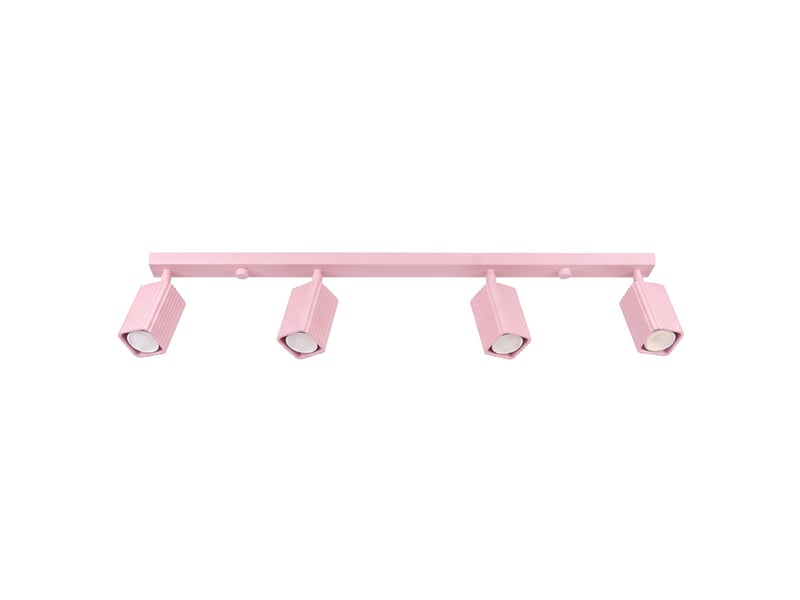 Plafonnier rayo 4l rose aluminium moderne 16.5x81x6cm SL.3279 - Conforama A