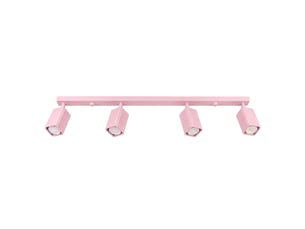 Plafonnier rayo 4l rose aluminium moderne 16.5x81x6cm