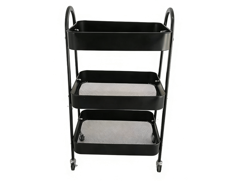  Desserte 44,5x30,5x78,5 cm à 3 niveaux métal noir  - Conforama A