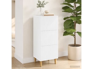 Armoire à tiroirs, rangement bureau blanc 33 x 34,5 x 90 cm bois d'ingénierie shl8361