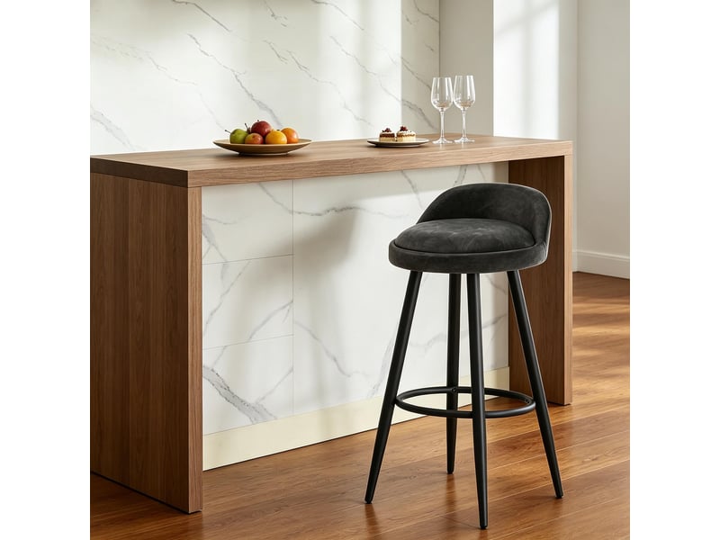  Tabouret de travail élégance 1 pièce, chaise de bar, siège confortable de table et salle à manger  - Conforama B
