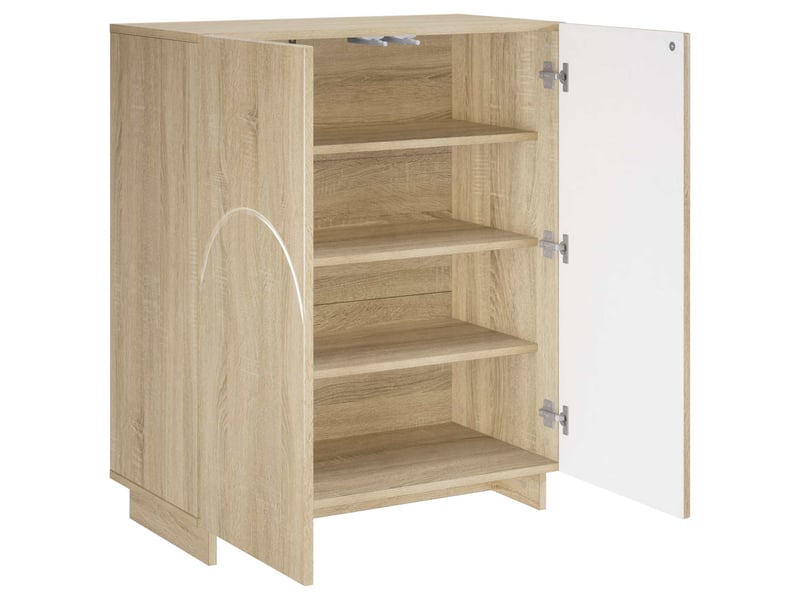  Meuble à chaussures, armoire à chaussures 73x38x87,5 cm bois d'ingénierie shl1884  - Conforama C