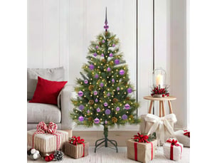 Sapin de noël artificiel, arbre de noël avec branches pliables et cônes 150 cm shl3770