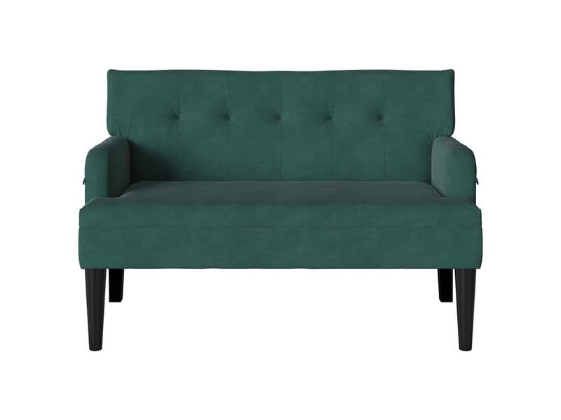  Banc chambre, banc de lit chesterfield vert foncé 112x65,5x75 cm velours  - Conforama D