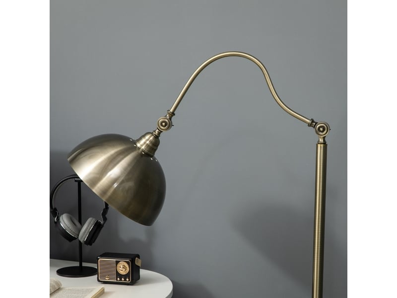  Lampadaire rétro 42x25,5x152 cm orientable métal bronze  - Conforama D