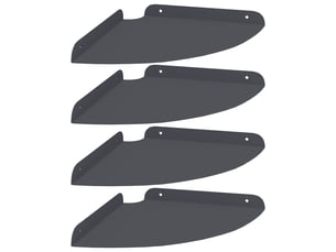 Lot de 4 étagères flottantes d'angle, étagères murales anthracite 24 x 24 x 2,3 cm cf41661