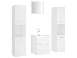 Ensemble de meubles de salle de bain blanc aggloméré cf63899