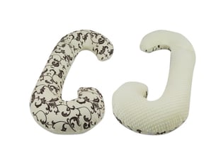Coussin prepost natal usages multiples dessin floral clair – crème