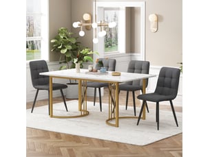 Ensemble table rectangulaire 4 chaise(s) <strong>OKWISH</strong> <strong></strong>