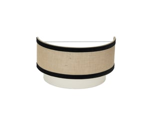 Applique murale fabrilamp cornalina beige noir e27 17,5 x 30 x 16 cm