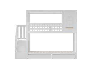 Lit superposé 90x200 cm <strong></strong> <strong></strong> coloris blanc