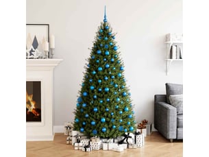 Ensemble de boules de noël 111 pièces bleu polystyrène