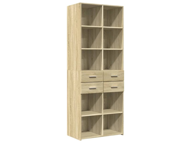  Buffet haut - bahut - meuble de rangement chêne sonoma 70x42,5x185 cm bois d'ingénierie  - Conforama A