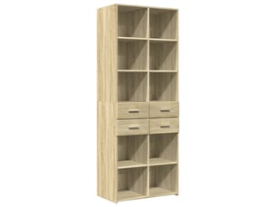 Buffet haut - bahut - meuble de rangement chêne sonoma 70x42,5x185 cm bois d'ingénierie