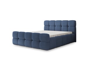 Lit coffre 120x200cm <strong>MASSENO</strong> <strong></strong> coloris bleu
