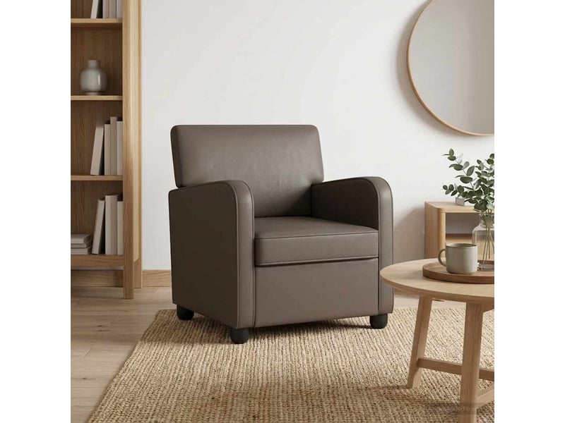  Vidaxl fauteuil brun brillant simili cuir  - Conforama B