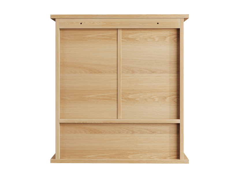  Armoire de salle de bains murale 54,6x19,8x59,9 cm à double porte mdf marron multicolore  - Conforama D