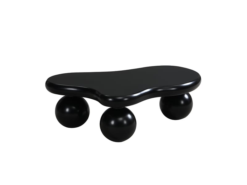  Table basse nuage noir 95 x 62,5 cm en mdf  - Conforama D