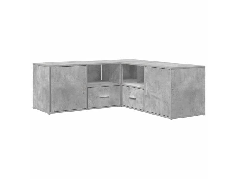  Armoire d'angle, armoire de rangement gris béton 200x40x45 cm bois d’ingénierie  - Conforama E