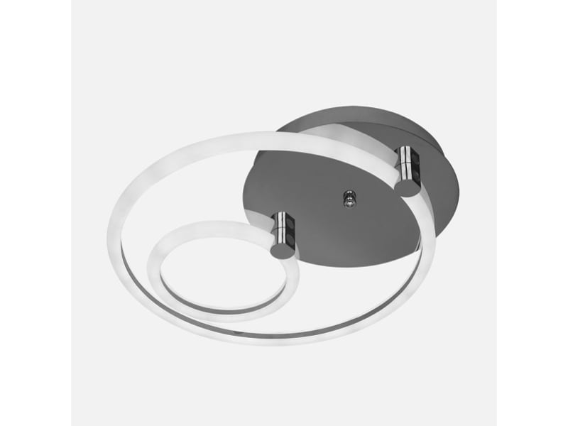 Fabrilamp alya, plafonnier, moderne, led, 37 w, 4995 lm, 3000-4000-6500 k, chromé, 9 x 44 x 40 cm 172082020 - Conforama A