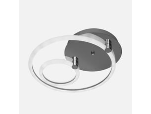Fabrilamp alya, plafonnier, moderne, led, 37 w, 4995 lm, 3000-4000-6500 k, chromé, 9 x 44 x 40 cm