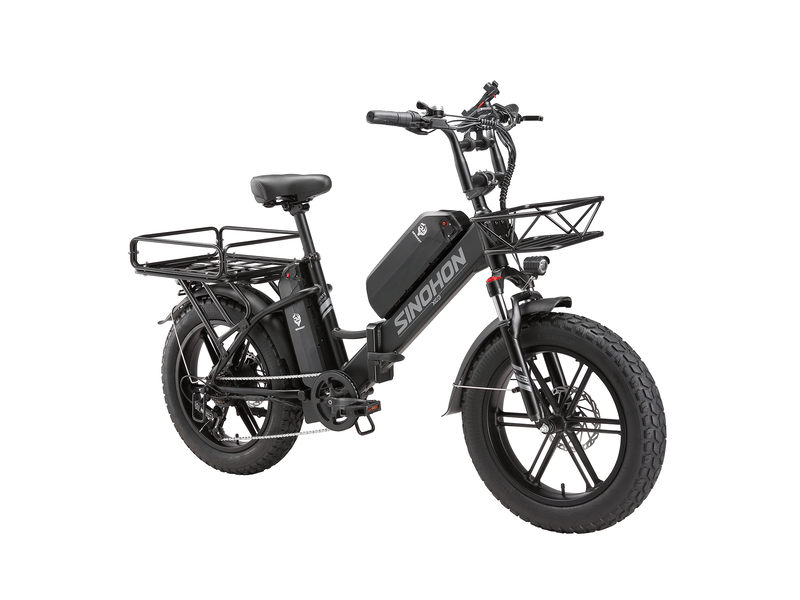  Vélo électrique de livraison sinohon delivery, double batterie longue autonomie, noir  - Conforama C