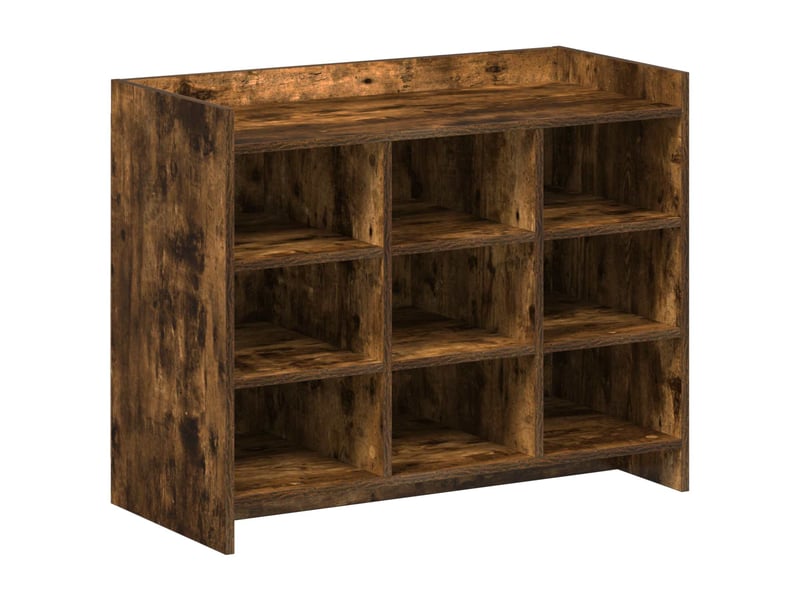  Meuble à chaussure, cabinet à chaussures avec stockage chêne fumé 85x39,5x70 cm  - Conforama A