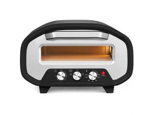 Four à pizza électrique d'intérieur 2200 w jusqu'à 430°c, pierre en céramique ø30,5 cm, minuteur 60 min, noir