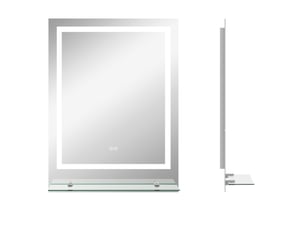 Miroir rectangulaire de salle de bain coloris transparent EVRYAE - 70 cm x 50 cm